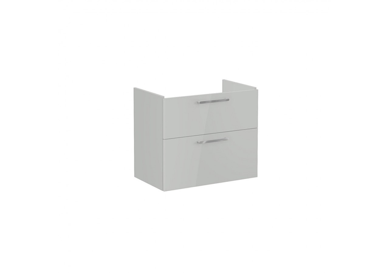 Root Meuble de lavabo, avec deux tiroirs, 80 cm, Gris perle brillant, sans lavabo - 67953 - Vitra