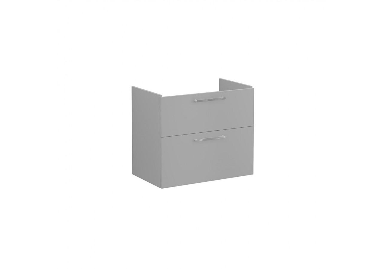 Root Meuble de lavabo, avec deux tiroirs, 80 cm, Gris pierre mat, sans lavabo - 67956 - Vitra