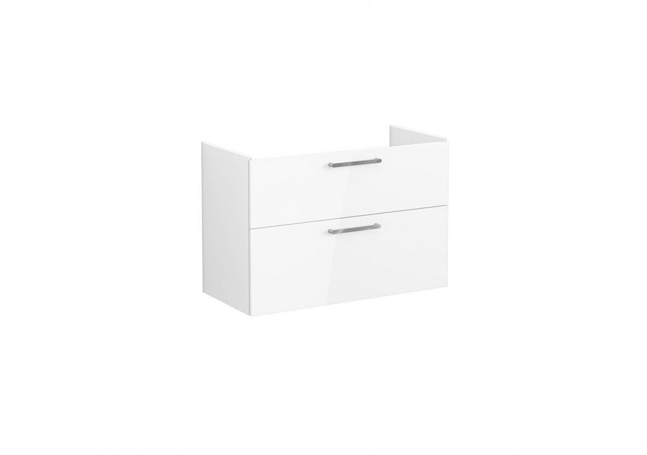 Root Meuble de lavabo, avec deux tiroirs, 100 cm, Blanc brillant, sans lavabo - 67962 - Vitra