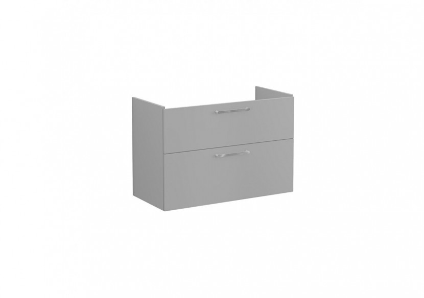 Root Meuble de lavabo, avec deux tiroirs, 100 cm, Gris pierre mat, sans lavabo - 67966 - Vitra Root Meuble de lavabo, avec deux tiroirs, 100 cm, Gris pierre mat, sans lavabo - 67966 - Vitra