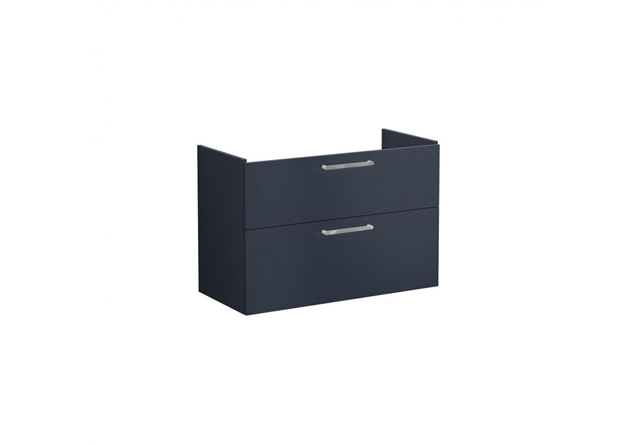 Root Meuble de lavabo, avec deux tiroirs, 100 cm, Bleu foncé mat, sans lavabo - 67968 - Vitra