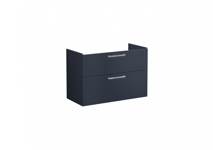 Root Meuble de lavabo, avec deux tiroirs, 100 cm, Bleu foncé mat, sans lavabo - 67968 - Vitra Root Meuble de lavabo, avec deux tiroirs, 100 cm, Bleu foncé mat, sans lavabo - 67968 - Vitra