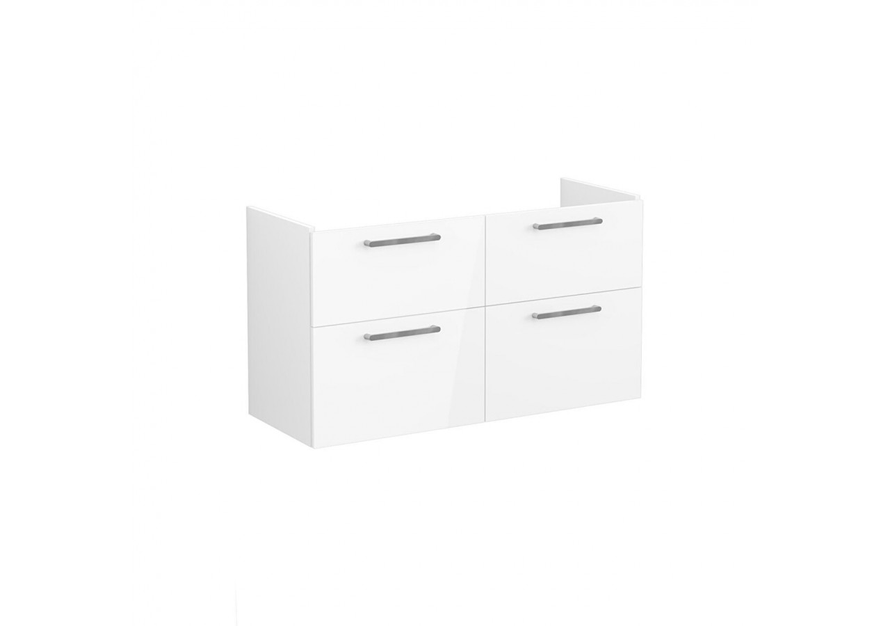Root Meuble de lavabo, avec quatre tiroirs, 120 cm, Blanc brillant, sans lavabo - 67992 - Vitra