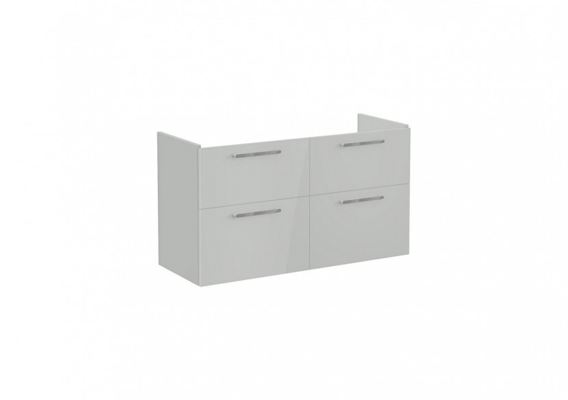 Root Meuble de lavabo, avec quatre tiroirs, 120 cm, Gris perle brillant, sans lavabo - 67993 - Vitra Root Meuble de lavabo, avec quatre tiroirs, 120 cm, Gris perle brillant, sans lavabo - 67993 - Vitra