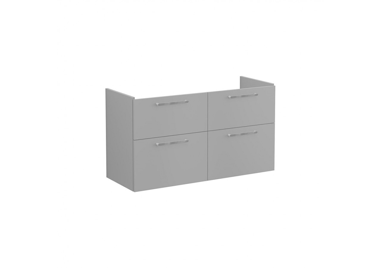Root Meuble de lavabo, avec quatre tiroirs, 120 cm, Gris pierre mat, sans lavabo - 67996 - Vitra