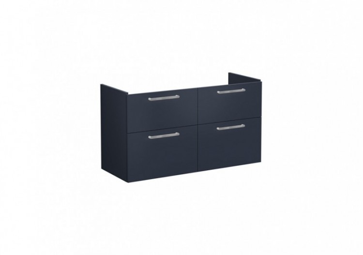 Root Meuble de lavabo, avec quatre tiroirs, 120 cm, Bleu foncé mat, sans lavabo - 67998 - Vitra