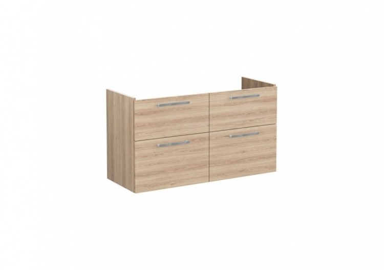 Root Meuble de lavabo, avec quatre tiroirs, 120 cm, Chêne naturel, sans lavabo - 67999 - Vitra