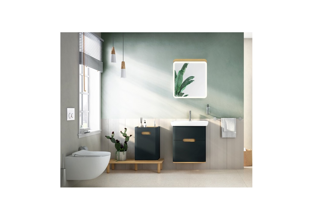 Sento miroir LED,50cm, décor chêne naturel, avec éclairage à LED péripherique - 60888 - Vitra