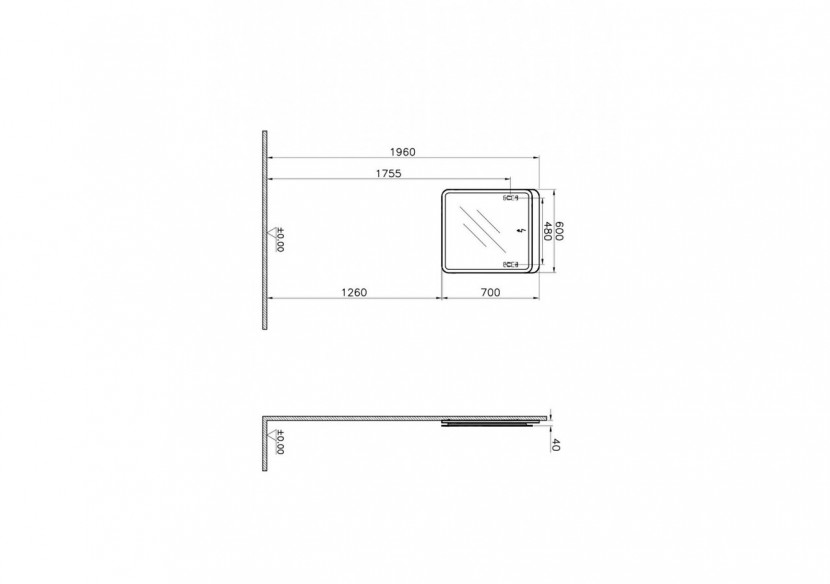 Sento miroir LED,60cm, décor chêne naturel, avec éclairage à LED péripherique - 60889 - Vitra Sento miroir LED,60cm, décor chêne naturel, avec éclairage à LED péripherique - 60889 - Vitra