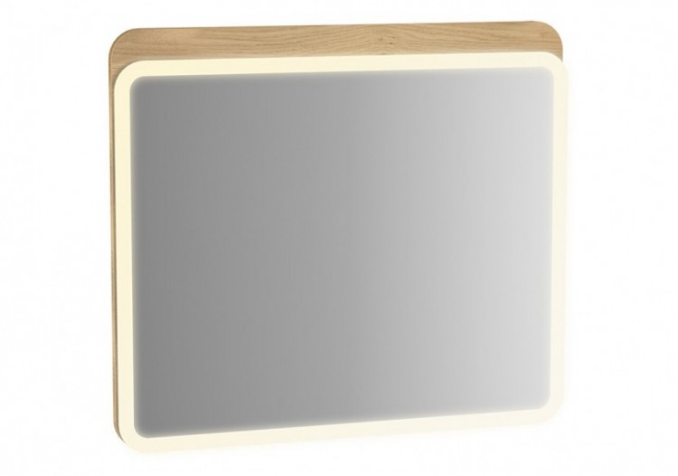 Sento miroir LED,80cm, décor chêne naturel, avec éclairage à LED péripherique - 60890 - Vitra