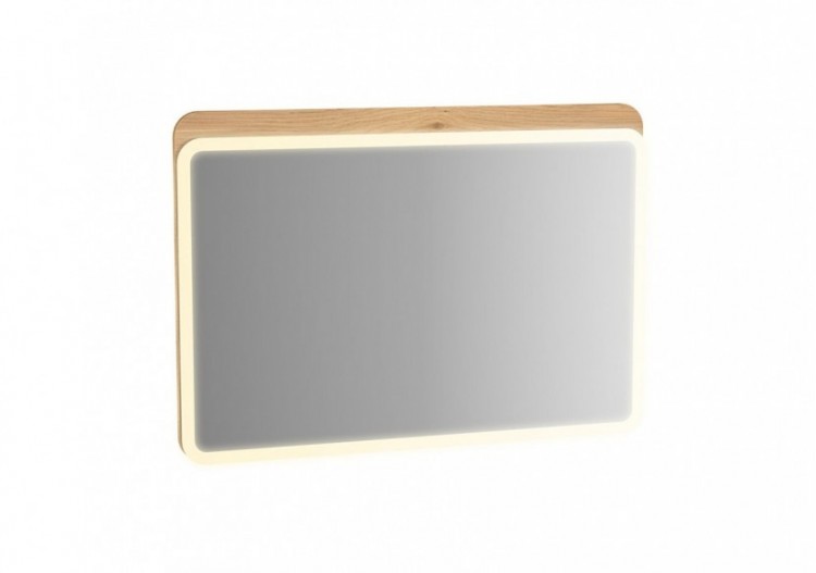 Sento miroir LED,100cm, décor chêne naturel, avec éclairage à LED péripherique - 60891 - Vitra