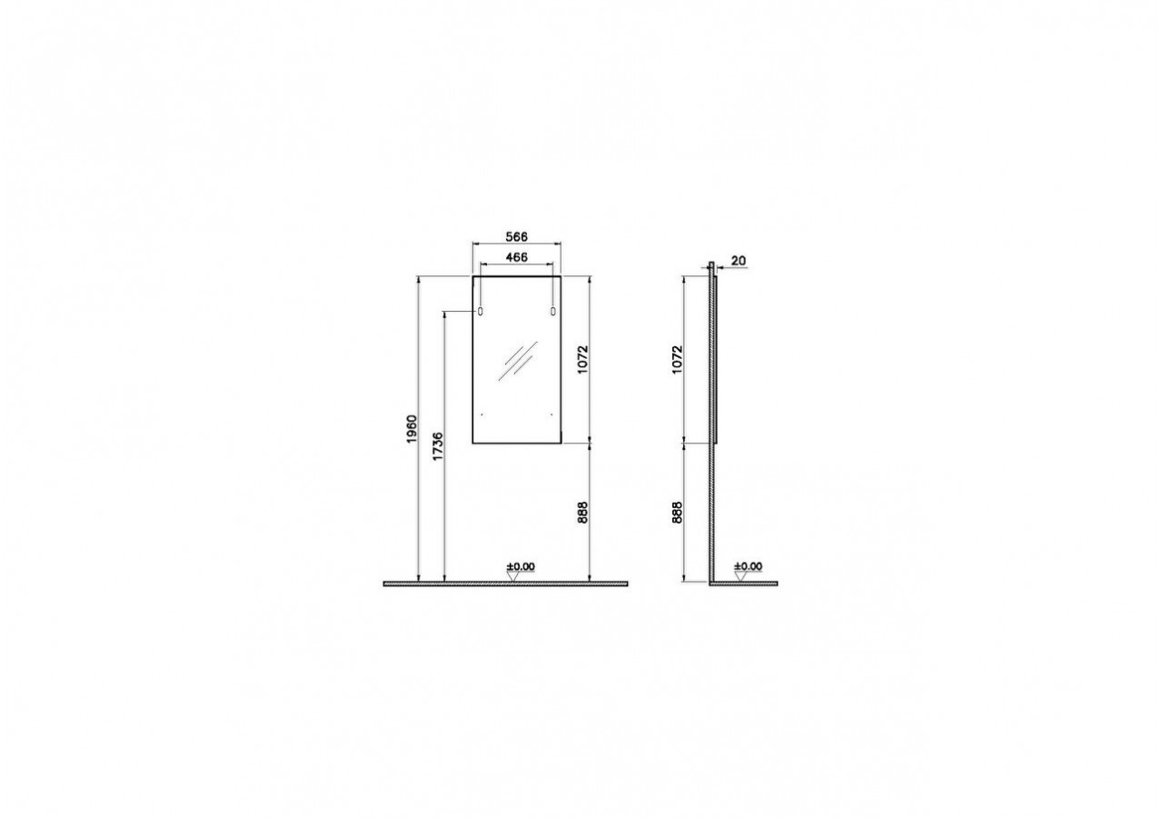MIA miroir,60cm - 62341 - Vitra