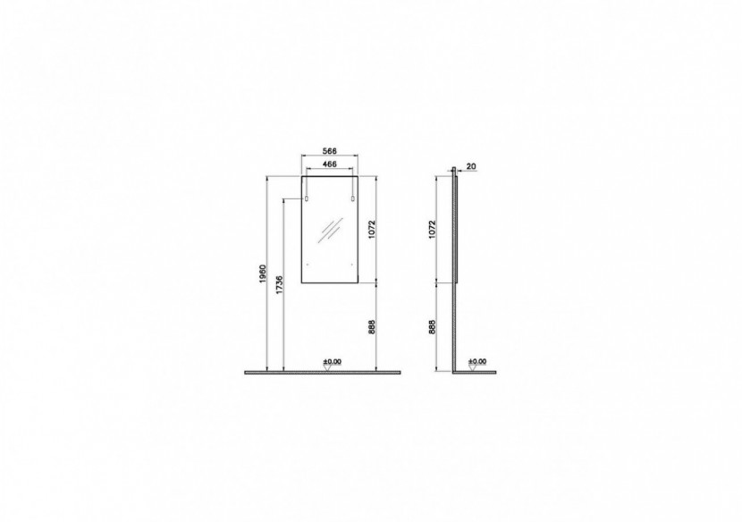 MIA miroir,60cm - 62341 - Vitra