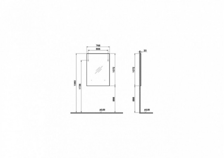 MIA miroir,80cm - 62342 - Vitra 2