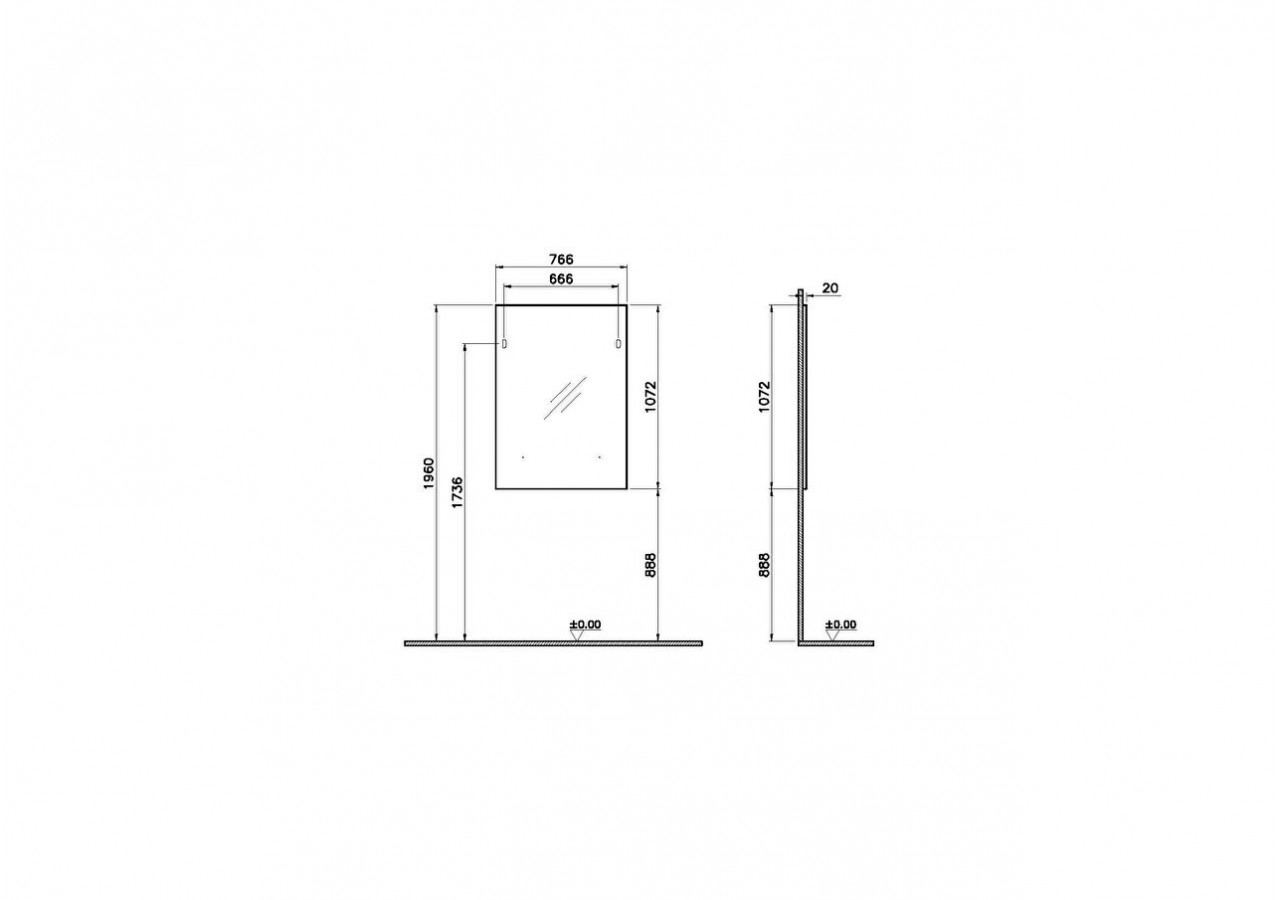 MIA miroir,80cm - 62342 - Vitra