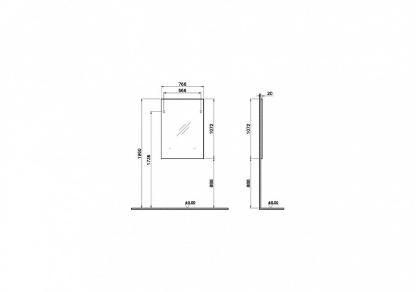 MIA miroir,80cm - 62342 - Vitra