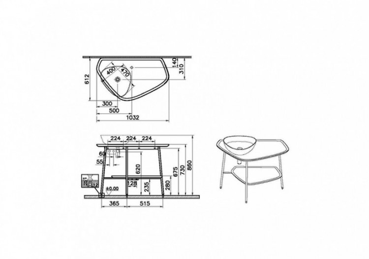 Plural console céramique, Edelweiss, gauche, 103 cm - 62571 - Vitra 2
