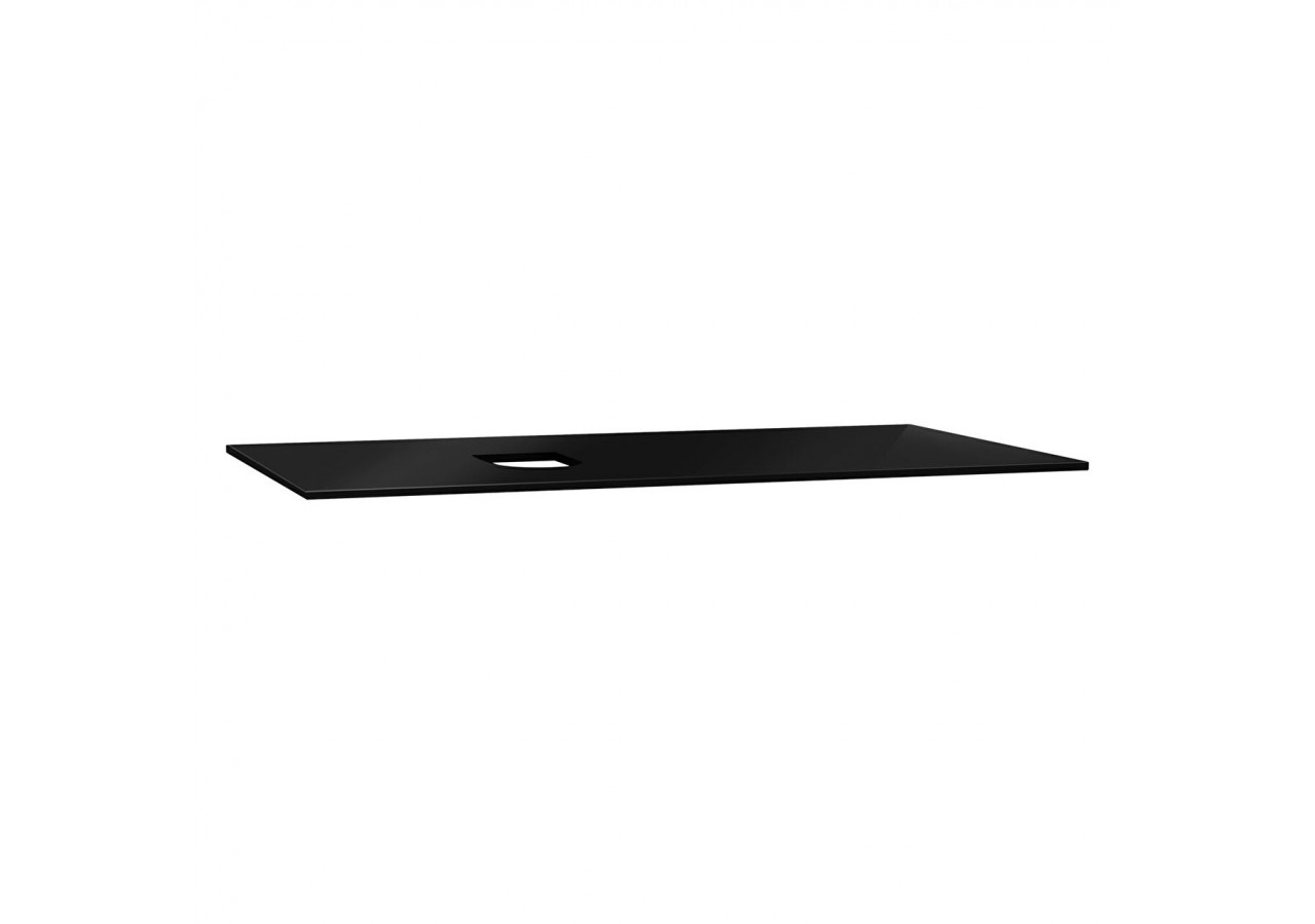 Origin plan de toilette, 90 cm, verre noir, gauche - 65711 - Vitra