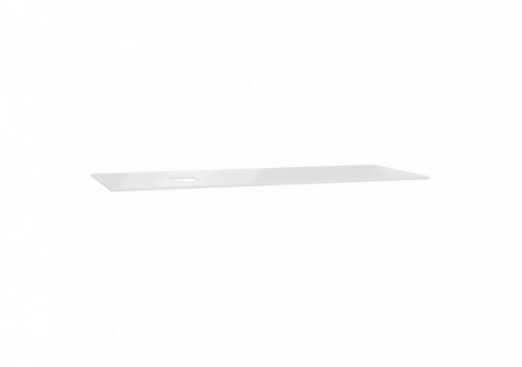 Origin plan de toilette, 120 cm, verre blanc, gauche - 65722 - Vitra