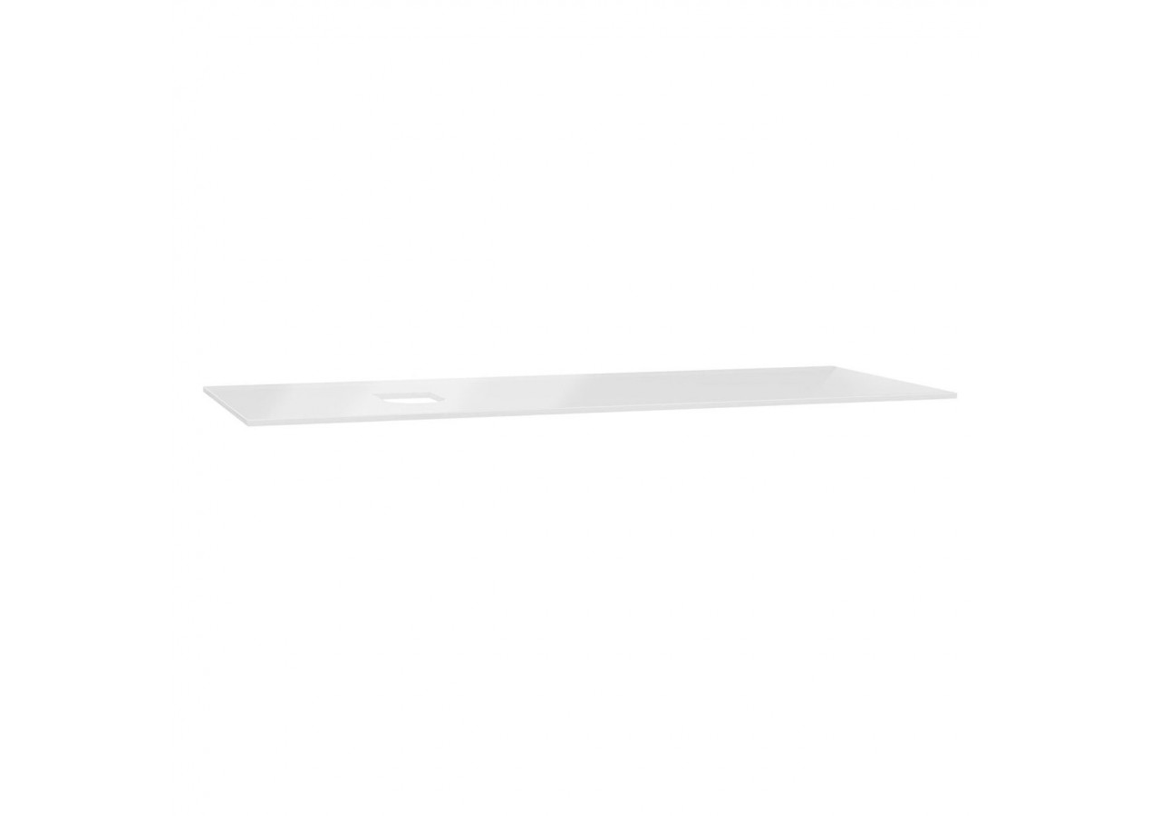 Origin plan de toilette, 120 cm, verre blanc, gauche - 65722 - Vitra