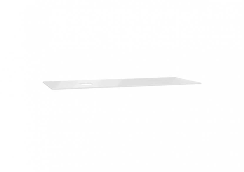 Origin plan de toilette, 120 cm, verre blanc, gauche - 65722 - Vitra