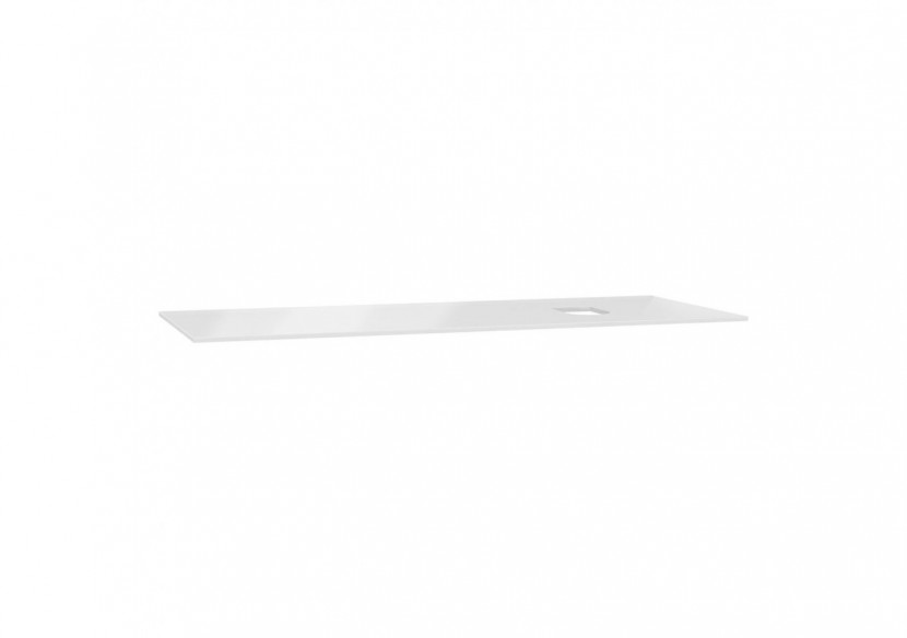 Origin plan de toilette, 120 cm, verre blanc, droite - 65728 - Vitra