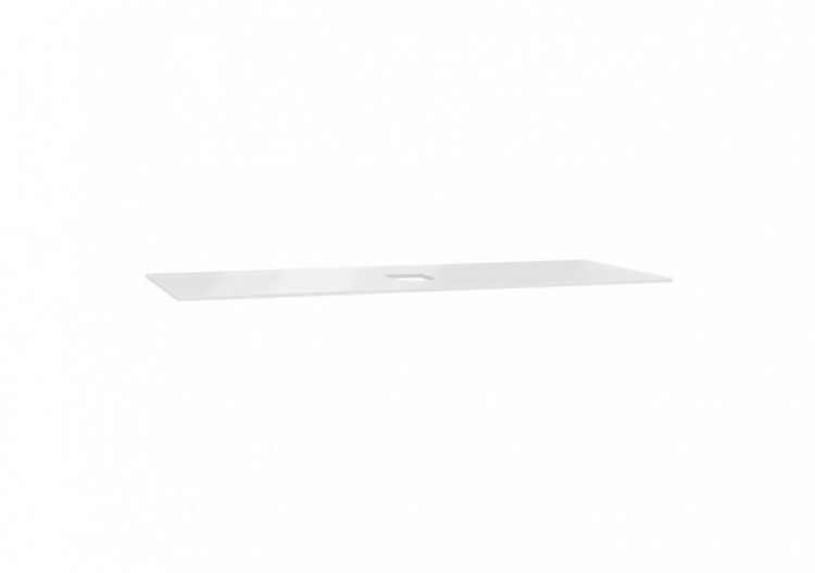 Origin plan de toilette, 120 cm, verre blanc, centre - 65734 - Vitra