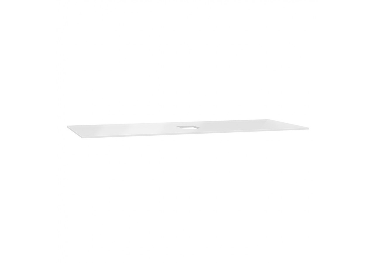 Origin plan de toilette, 120 cm, verre blanc, centre - 65734 - Vitra