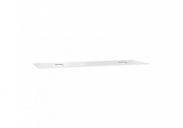 Origin plan de toilette, 150 cm, verre blanc, centre - 65751 - Vitra