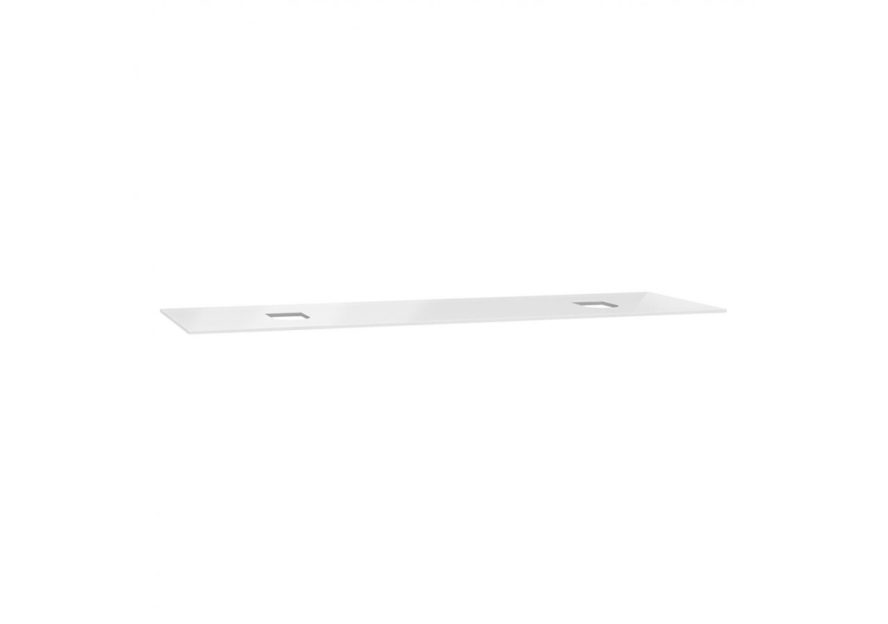 Origin plan de toilette, 150 cm, verre blanc, centre - 65751 - Vitra