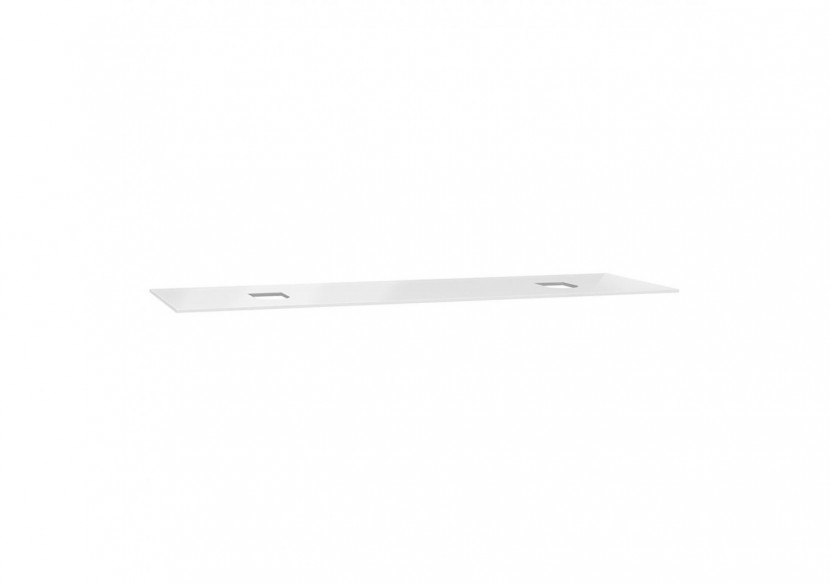 Origin plan de toilette, 150 cm, verre blanc, centre - 65751 - Vitra