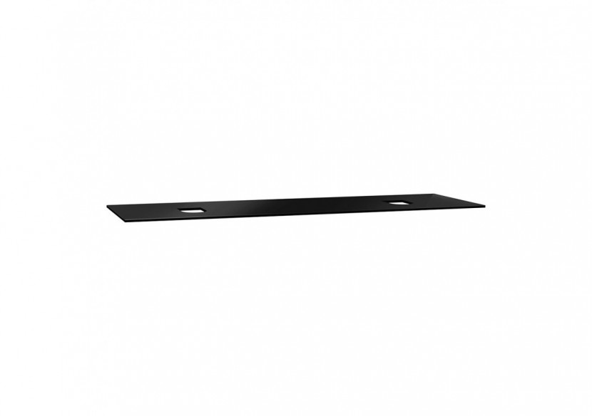 Origin plan de toilette,150 cm, verre noir, centre - 65752 - Vitra