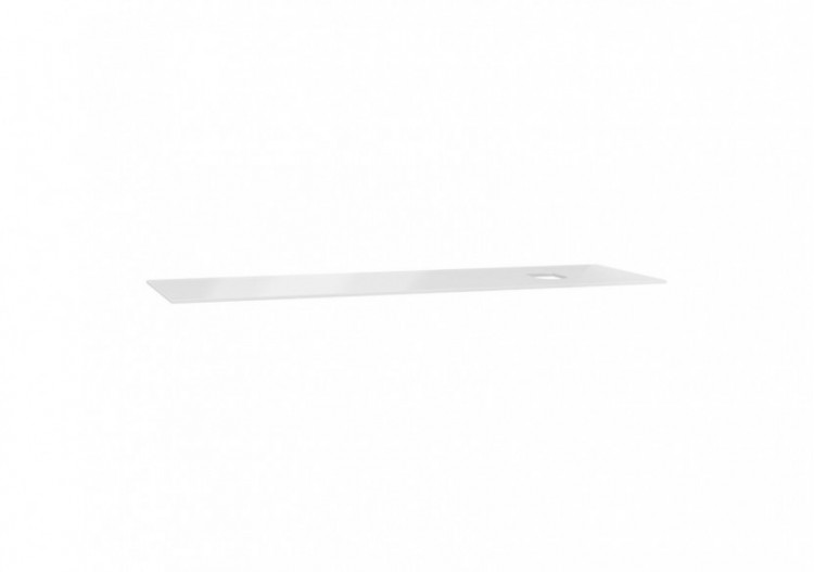 Origin plan de toilette, 150 cm, verre blanc, droite - 65763 - Vitra