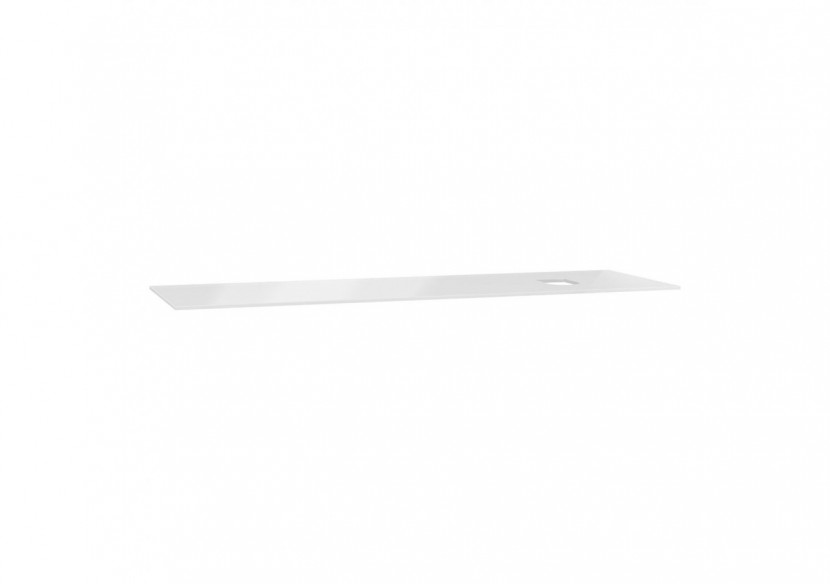 Origin plan de toilette, 150 cm, verre blanc, droite - 65763 - Vitra