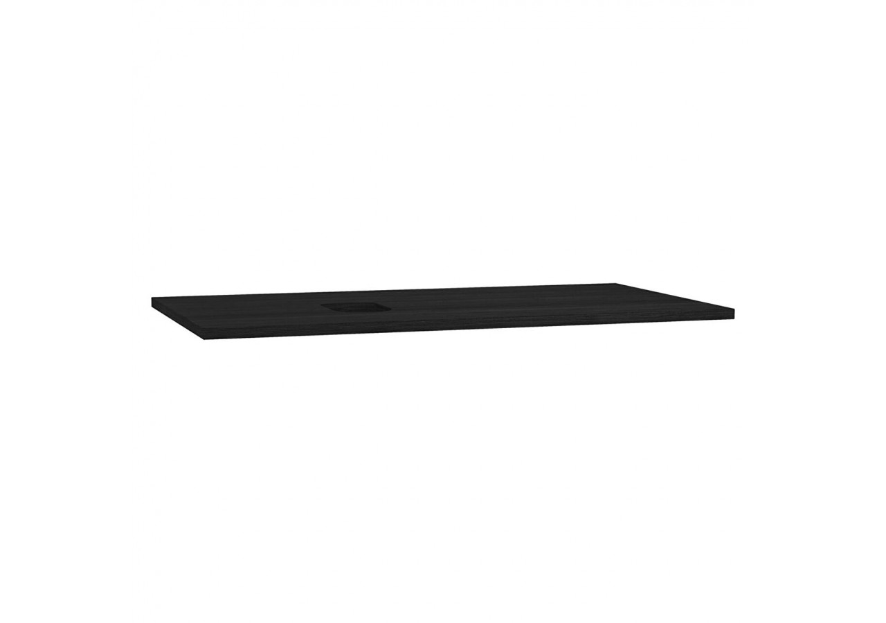 Origin plan de toilette, découpe pour siphon à gauche, 90 cm, chêne noir structure - 65857 - Vitra