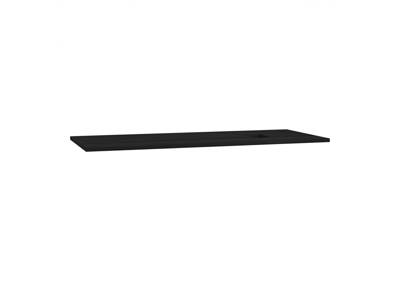 Origin plan de toilette, découpe pour siphon à droite, 120 cm, chêne noir structure - 65927 - Vitra
