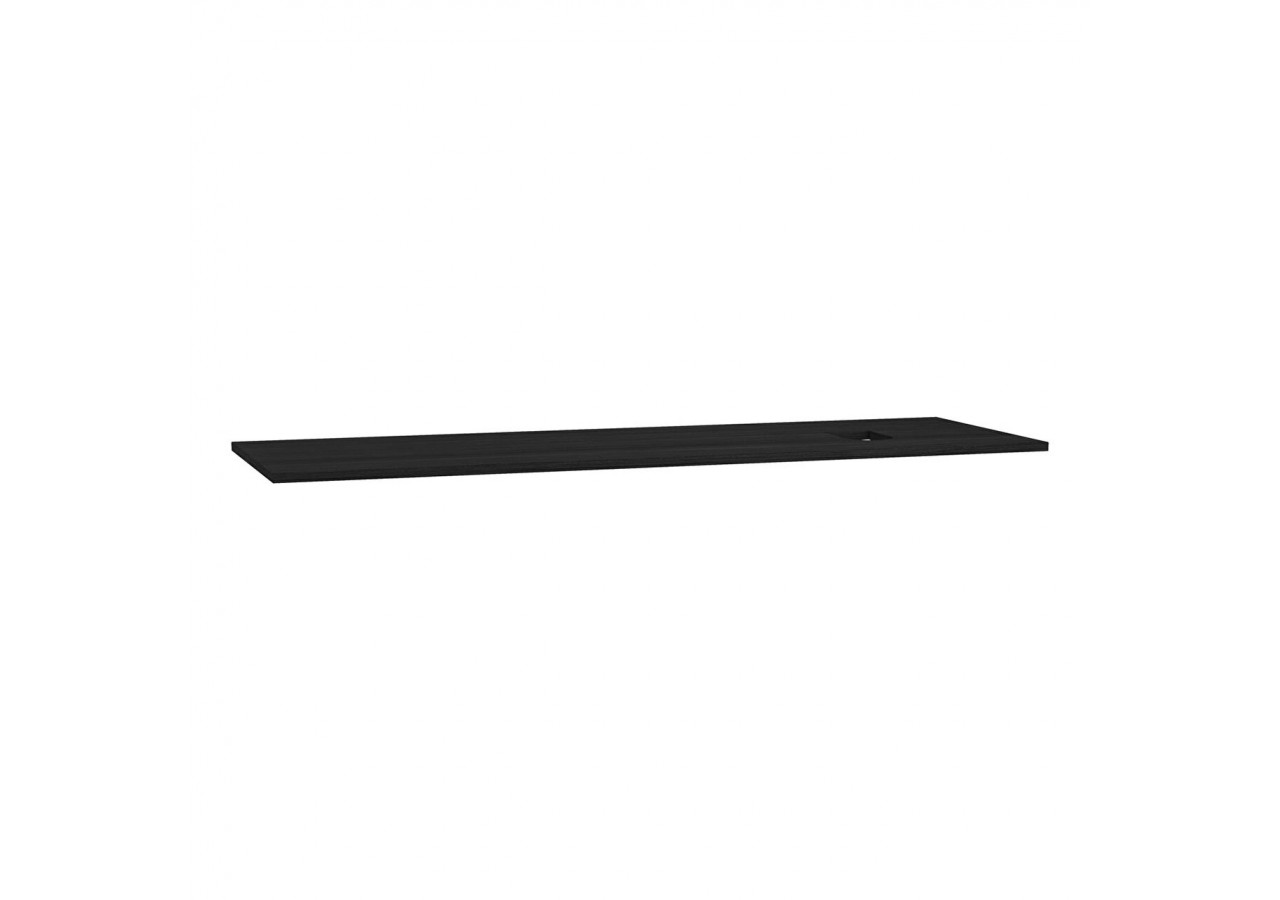 Origin plan de toilette, découpe pour siphon à droite, 150 cm, chêne noir structure - 65936 - Vitra