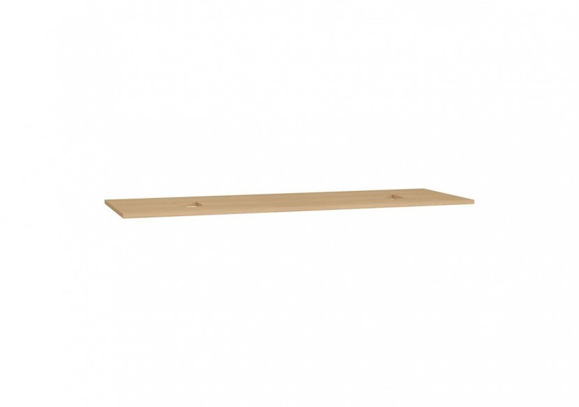 Origin plan de toilette, découpe pour siphon double, 150 cm, chêne ferrera - 65941 - Vitra