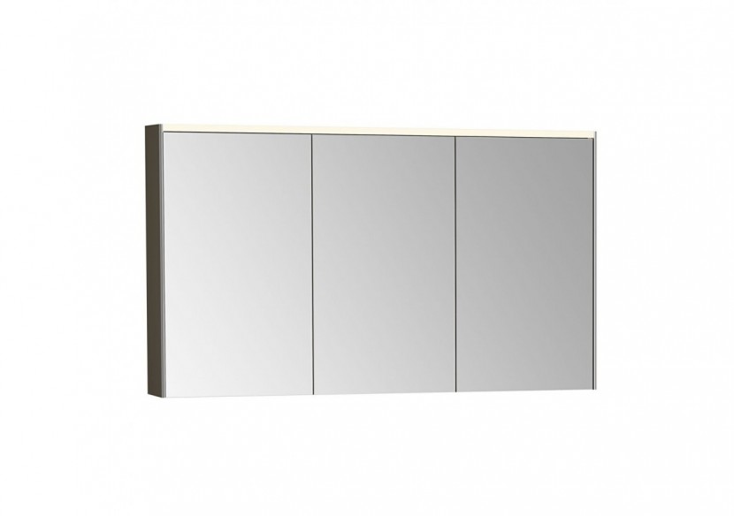 Prime Armoire de toilette, 120 cm, lumineux, avec prise pour rasoir, rectangulaire, chromé brossé -67008-Vitra