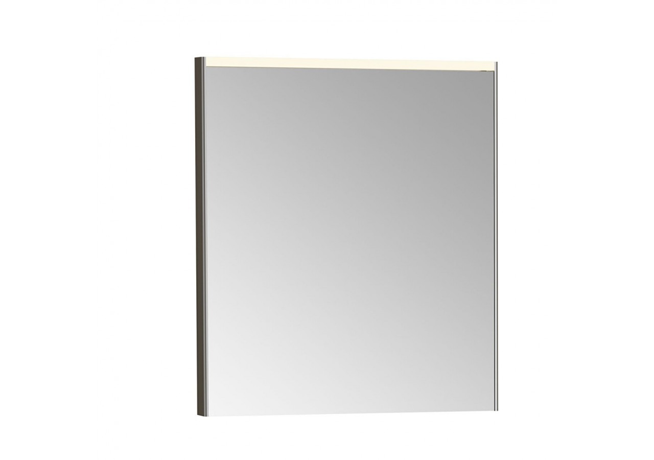 Prime Miroir plat, 60 cm, lumineux, anti-buée, rectangulaire, chromé brossé -67010-Vitra