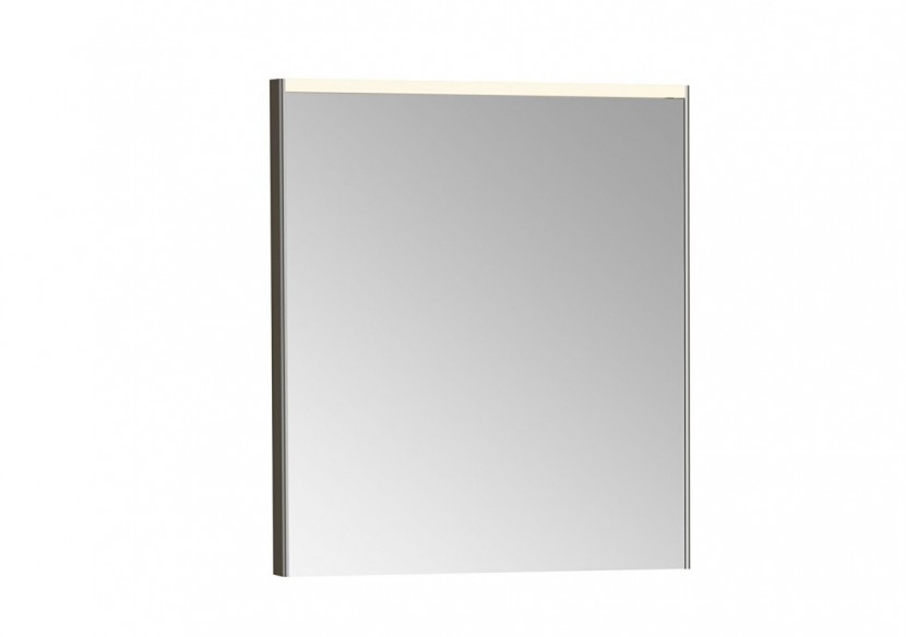 Prime Miroir plat, 60 cm, lumineux, anti-buée, rectangulaire, chromé brossé -67010-Vitra