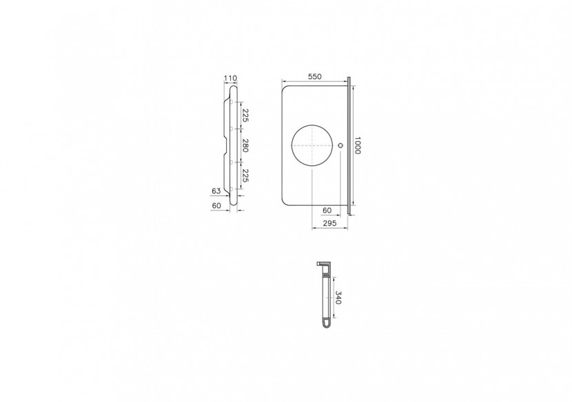 Liquid Plan céramique compatible avec lavabos 7311 and 7312, avec trou de lavabo, trou de robinet, 100 cm -7310B403-1826-Vitra