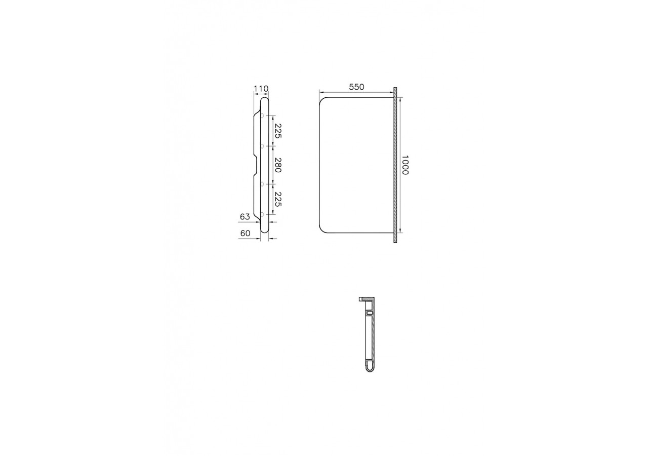 Liquid Plan céramique sans trou de lavabo, sans trou de robinet, 100 cm Blanc - 7310B403-1827 - Vitra