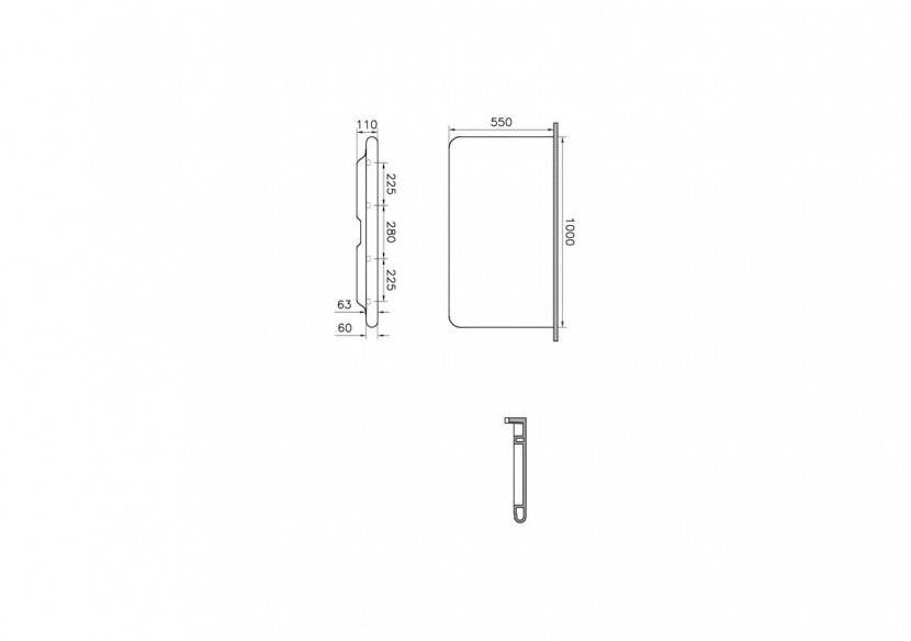 Liquid Plan céramique sans trou de lavabo, sans trou de robinet, 100 cm Blanc - 7310B403-1827 - Vitra