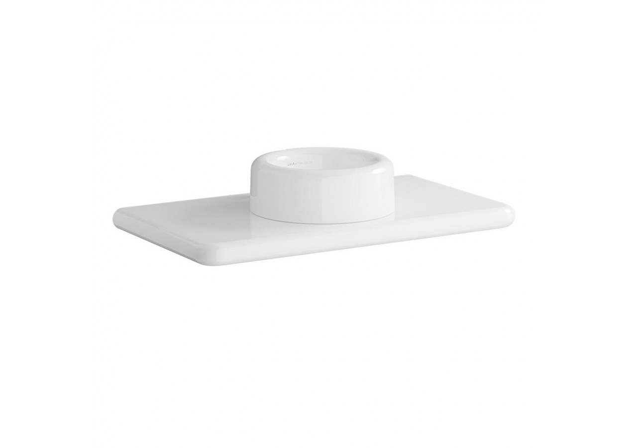 Liquid Plan céramique, avec trou de lavabo, sans trou de robinet, 100 cm Blanc -7310B403-1828-Vitra