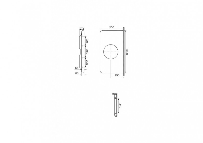 Liquid Plan céramique, avec trou de lavabo, sans trou de robinet, 100 cm Blanc -7310B403-1828-Vitra