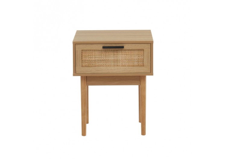 Table de chevet AMANA cannage rotin 1 tiroir 40cm