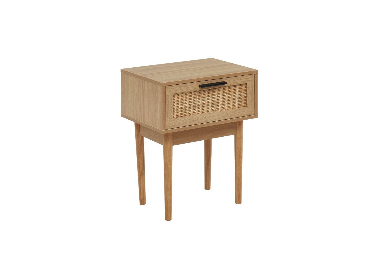 Table de chevet AMANA cannage rotin 1 tiroir 40cm