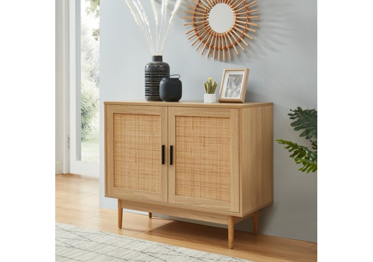 Buffet AMANA cannage rotin 2 portes 90cm 2