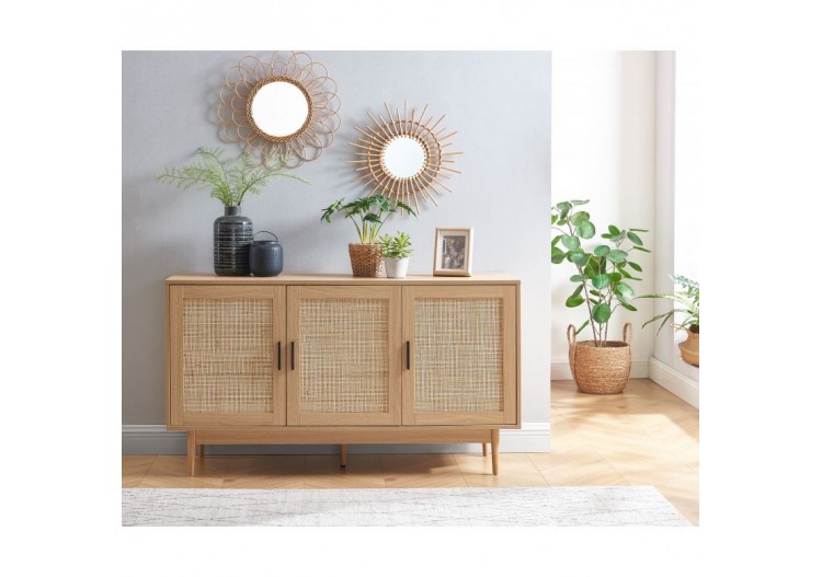 Buffet AMANA cannage rotin 3 portes 2